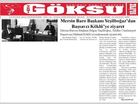 BASINDA BAROMUZ (Baro Başkanımız, Silifke Cumhuriyet Başsavcısı'nı Ziyaret Etti)