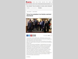 BASINDA BAROMUZ (TARSUS'TA AVUKATLARA İCRA HUKUKU SEMİNERİ VERİLDİ)