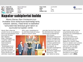 BASINDA BAROMUZ (Avukatlar Günü Turnuvalarında Kupalar Sahiplerini Buldu)