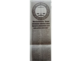Mersin Barosu, çocuk cinayeti davasını takip edecek