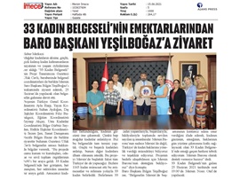 33 Kadın Belgeseli'nin emektarlarından Başkanımız Yeşilboğaz'a ziyaret