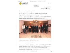 BARO YÖNETİMİMİZDEN VALİ ALİ HAMZA PEHLİVAN'A ZİYARET