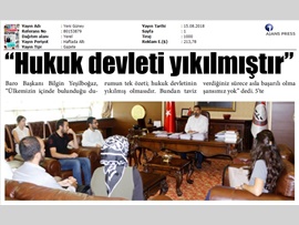 BASINDA BAROMUZ (Yeşilboğaz:  "Ülkemizin Daha Beter Olmasına İzin Vermeyeceğiz")