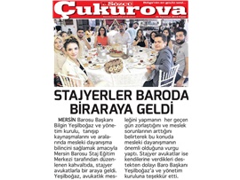 BASINDA BAROMUZ (Baro Başkanımız, Stajyer Avukatlarımızla Kahvaltıda Bir Araya Geldi)