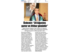 30 Ağustos Zafer Bayramı Mesajı