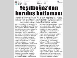 BASINDA BAROMUZ (KKTC'nin Kuruluş Yıldönümü Mesajı)