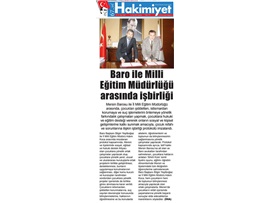 BASINDA BAROMUZ (Mersin Barosu ve İl Milli Eğitim Müdürlüğü Çocuklar İçin Protokol İmzaladı)