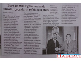 BASINDA BAROMUZ (Mersin Barosu ve İl Milli Eğitim Müdürlüğü Çocuklar İçin Protokol İmzaladı)