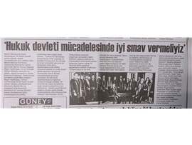 BASINDA BAROMUZ (Yemin Töreni-"Hukukçular, Hukuk Devleti Mücadelesinde İyi Sınav Vermeli")