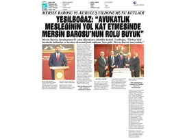 BASINDA BAROMUZ (Mersin Barosu 95 Yaşında)