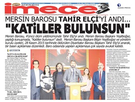 BASINDA BAROMUZ (Mersin Barosu Tahir Elçi'yi Andı)