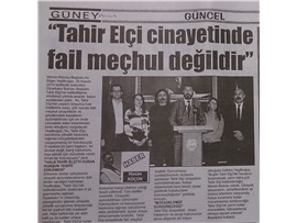 BASINDA BAROMUZ (Mersin Barosu Tahir Elçi'yi Andı)