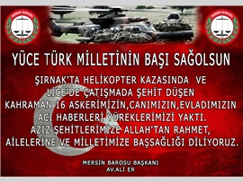 YÜCE TÜRK MİLLETİNİN BAŞI SAĞOLSUN