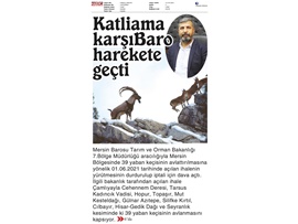 Mersin Barosu, "İhaleli dağ keçisi cinayetinin' iptali için dava açtı