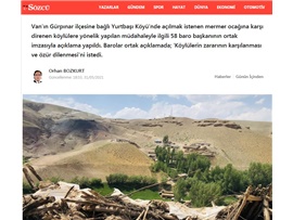 Baro Başkanları, Van'da mermer ocağı yapımına tepki gösteren halka saldırıları kınadı