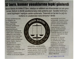 57 Barodan konser yasaklarına tepki