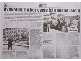 BASINDA BAROMUZ (Avukatlar Bu Kez Çevre İçin Adalet İstedi)