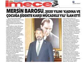 BASINDA BAROMUZ (Mersin Barosu 2020 Yılını, Kadına ve Çocuğa Şiddete Karşı Mücadele Yılı İlan Etti)
