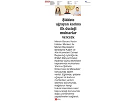 BASINDA BAROMUZ (Muhtarlar Şiddete Uğrayan Kadınlara İlk Desteği Verecek)