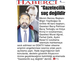 BASINDA BAROMUZ (Yeşilboğaz: "Gazetecilik Suç Değildir")
