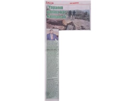 BASINDA BAROMUZ (Başkanımızın, Ağaç Kesen Kişilerin Tutuklanması ile İlgili Açıklaması)