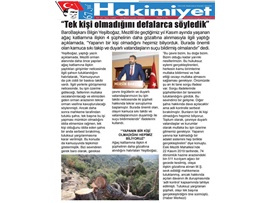 BASINDA BAROMUZ (Başkanımızın, Ağaç Kesen Kişilerin Tutuklanması ile İlgili Açıklaması)