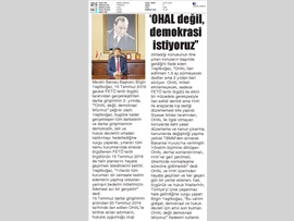 BASINDA BAROMUZ (Baro Başkanımız Bilgin Yeşilboğaz'ın 15 Temmuz Mesajı)