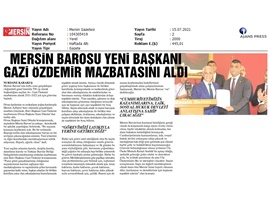Baro Başkanımız Gazi Özdemir mazbatasını aldı