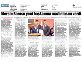Baro Başkanımız Gazi Özdemir mazbatasını aldı