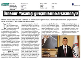 15 Temmuz Darbesi yıldönümü mesajı