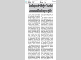 BASINDA BAROMUZ (Stj. Avukatlar Ziyaret-Baro Başkanları Toplantısı Değerlendirme)