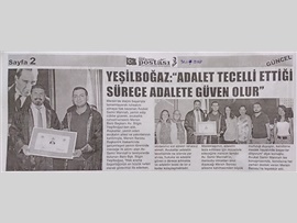 BASINDA BAROMUZ (Baro Bşk. Bilgin Yeşilboğaz: "Pusulanız Adalet ve Hukuk Olsun")