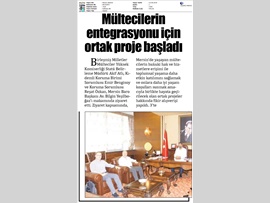 BASINDA BAROMUZ (Mültecilerin Entegrasyonu İçin Ortak Proje Başlıyor)