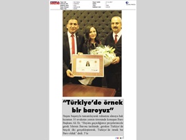 BASINDA BAROMUZ (Yemin Töreninde Konuşan Baro Başkanımız Av. Ali Er, "Türkiye'ye Örnek Bir Baroyuz" dedi.)