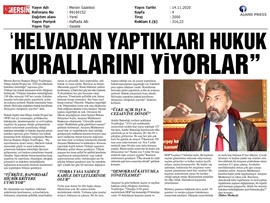 BASINDA BAROMUZ (Yeşilboğaz: "Hukuk karnemiz kırık")