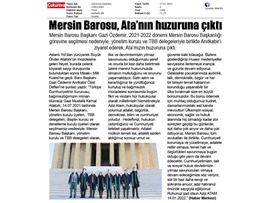 Mersin Barosu Ata'mızın huzuruna çıktı