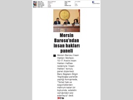 BASINDA BAROMUZ (Mersin Barosu İnsan Hakları Paneli Düzenledi)