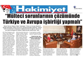 BASINDA BAROMUZ (Yeşilboğaz: "Mülteci Sorunlarının Çözümünde Türkiye ve Avrupa İşbirliği Yapmalı")