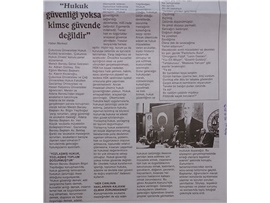 BASINDA BAROMUZ (Yeşilboğaz: "Hukuk Güvenliği Yoksa, Kimse Güvende Değildir")