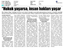 BASINDA BAROMUZ (Yeşilboğaz: "Hukuk Yaşarsa, İnsan Hakları Yaşar")