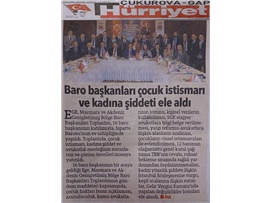 BASINDA BAROMUZ (Baro Başkanları, Çocuk İstismarı, Kadına Şiddet ve Mesleki Sorunları Masaya Yatırdı)