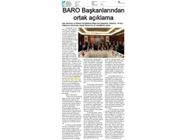 BASINDA BAROMUZ (Baro Başkanları, Çocuk İstismarı, Kadına Şiddet ve Mesleki Sorunları Masaya Yatırdı)