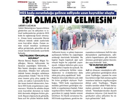 BASINDA BAROMUZ (Baromuzdan HSK'ya adliyelerde HES kodu uygulaması talebi)