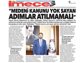 BASINDA BAROMUZ (Başkanımızın,Medeni Kanun'un Kabul Edilişinin Yıldönümü Mesajı)