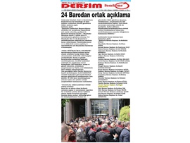 BASINDA BAROMUZ (Barolardan Ortak Açıklama: "Savunma Yargılanamaz")