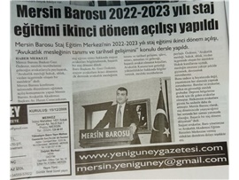 Staj eğitimi ikinci dönem açılışı yapıldı