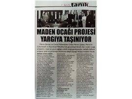 Maden ocağı projesi yargıya taşınıyor