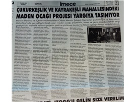 Maden ocağı projesi yargıya taşınıyor