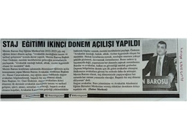 Staj eğitimi ikinci dönem açılışı yapıldı