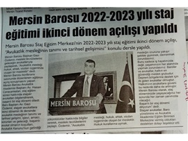 Staj eğitimi ikinci dönem açılışı yapıldı